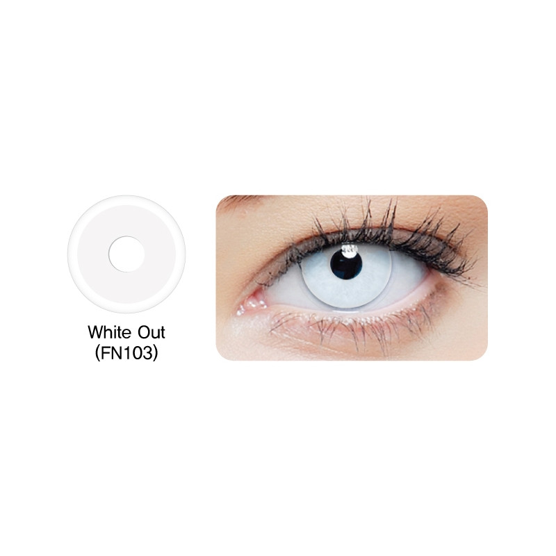 LENTILLAS COLORES 'FANTASY  COLORS WHITE OUT' (CAJA 2 LENTILLAS) TRIMESTRAL