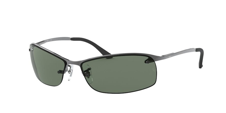  RAY BAN 3183 GRIS ACERO 004/71 63 LENTE VERDE