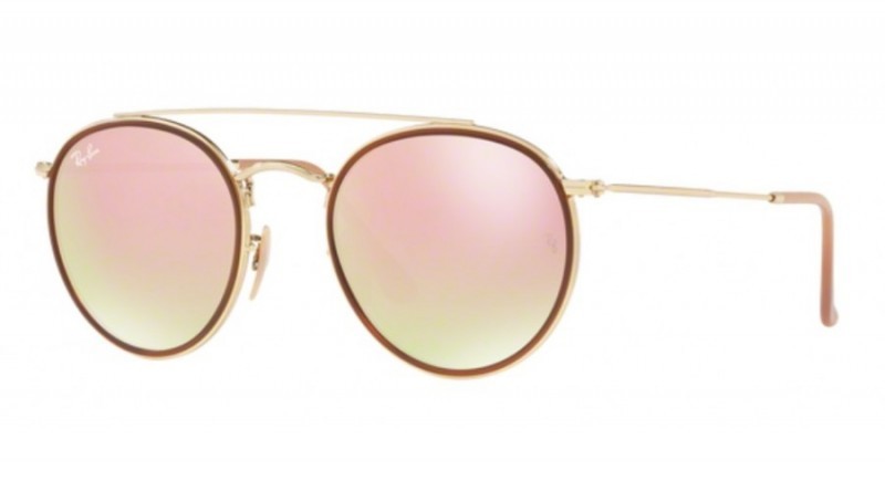 RAY-BAN 3647 ROUND DOUBLE BRIDGE Oro Cobre Gradient Flash