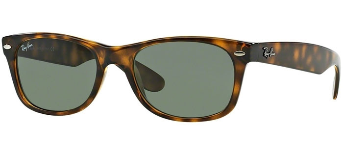 RAY BAN 2132 NEW WAYFARER CLASSIC HABANA CALIBRE 55 LENTE VERDE G-15