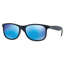 RAY BAN 4202 ANDY 6153/55 AZUL MATE LENTES AZUL ESPEJADAS