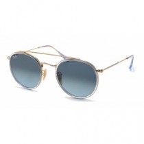 RAY-BAN 3647 ROUND DOUBLE BRIDGE Transparente; Bronce-Cobre Azul claro Degradada