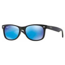 RAY BAN JUNIOR 9052S NEGRA MATE 100S/55 48 LENTE AZUL ESPEJO