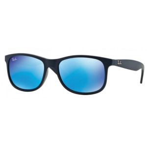 RAY BAN 4202 ANDY 6153/55 AZUL MATE LENTES AZUL ESPEJADAS